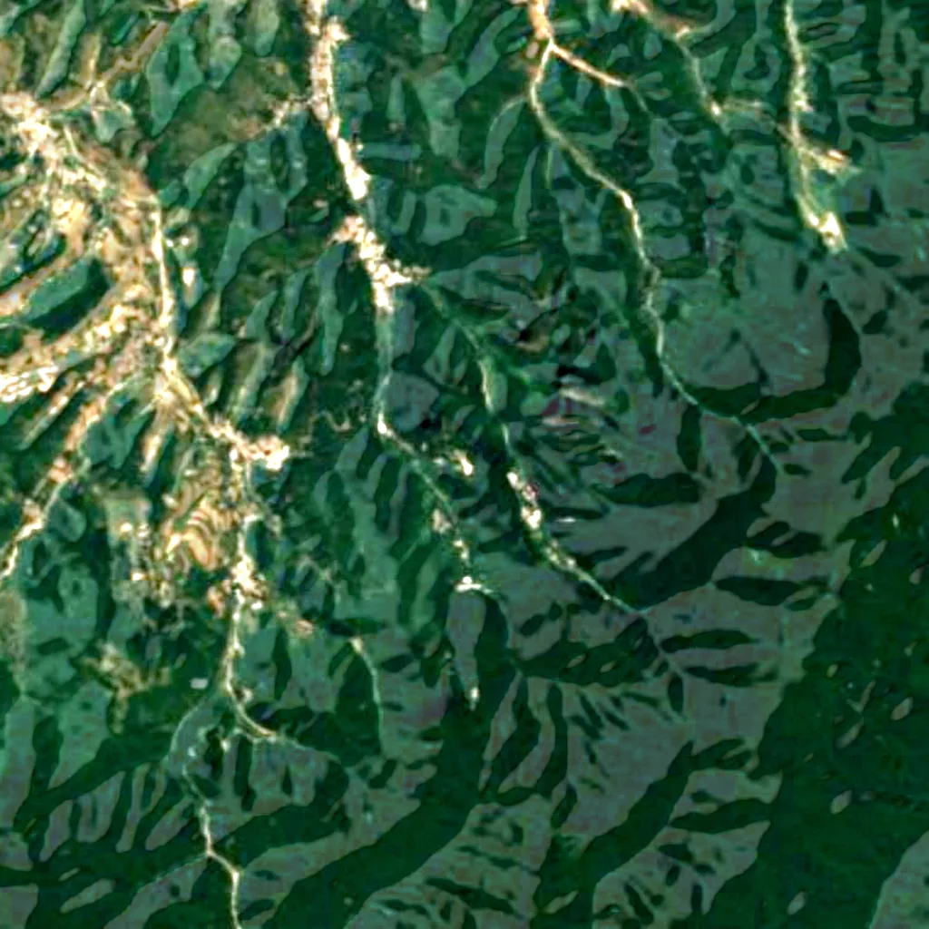 The ground above Maijishan Grottoes (Sentinel-2)