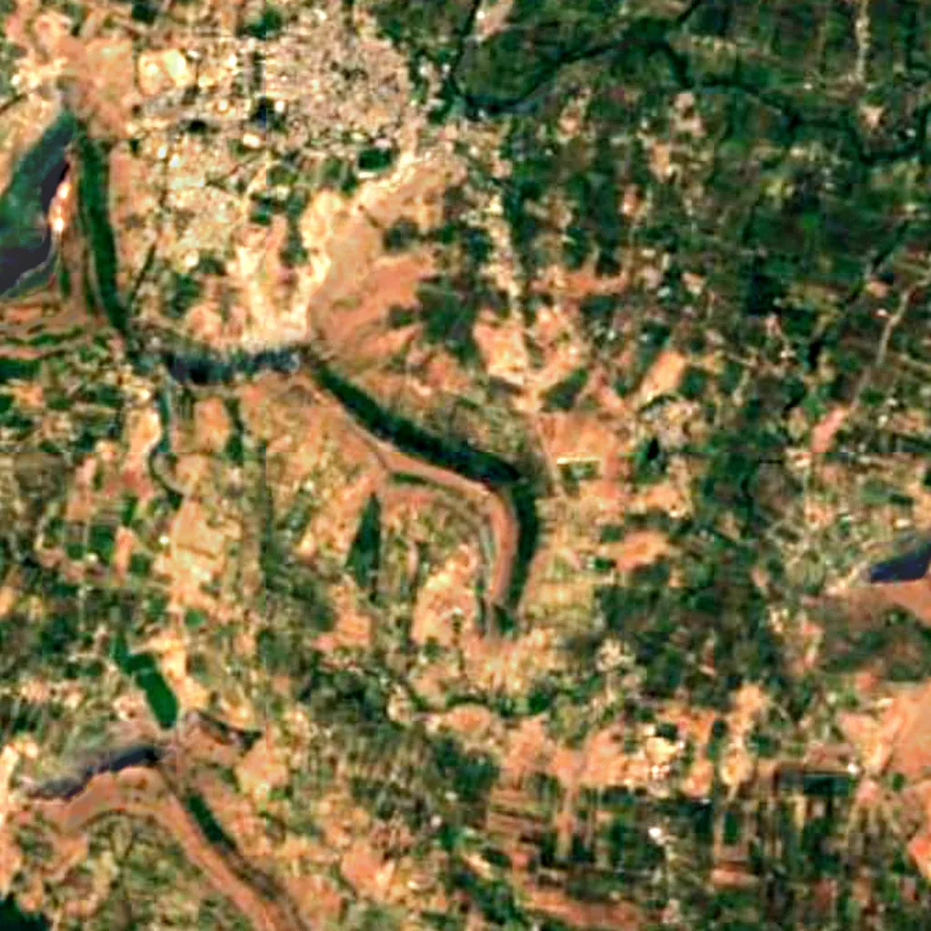 The ground above Manmodi caves (Sentinel-2)