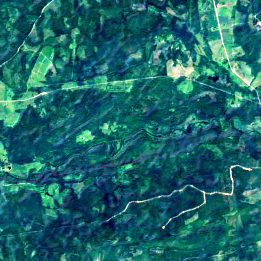 De grond boven Māras kambari (Sentinel-2)