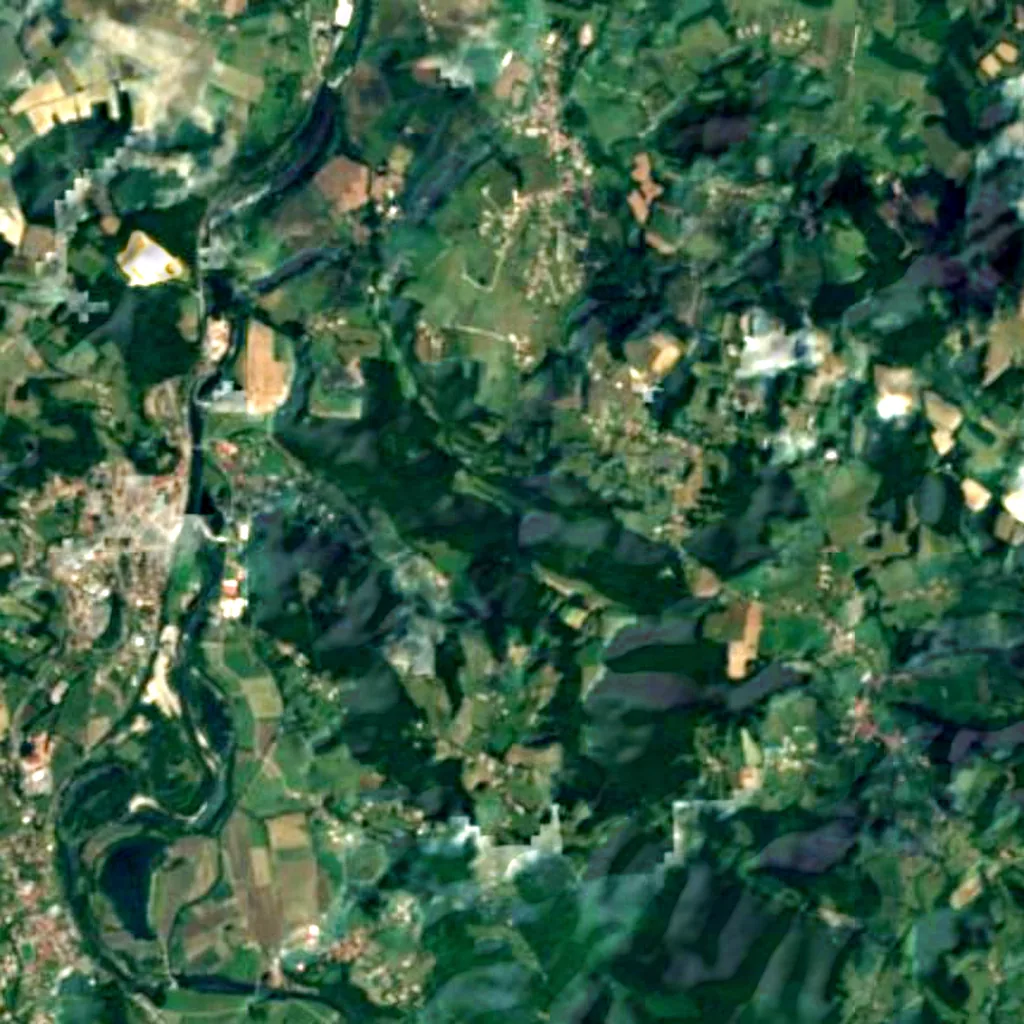 Il terreno sopra Marsoulas Cave (Sentinel-2)