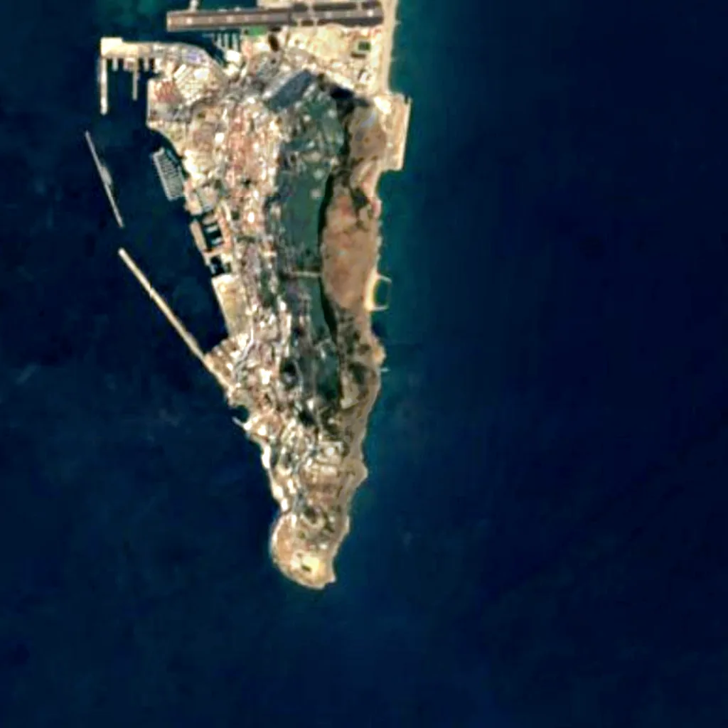 O chão por cima de Martin's Cave (Sentinel-2)