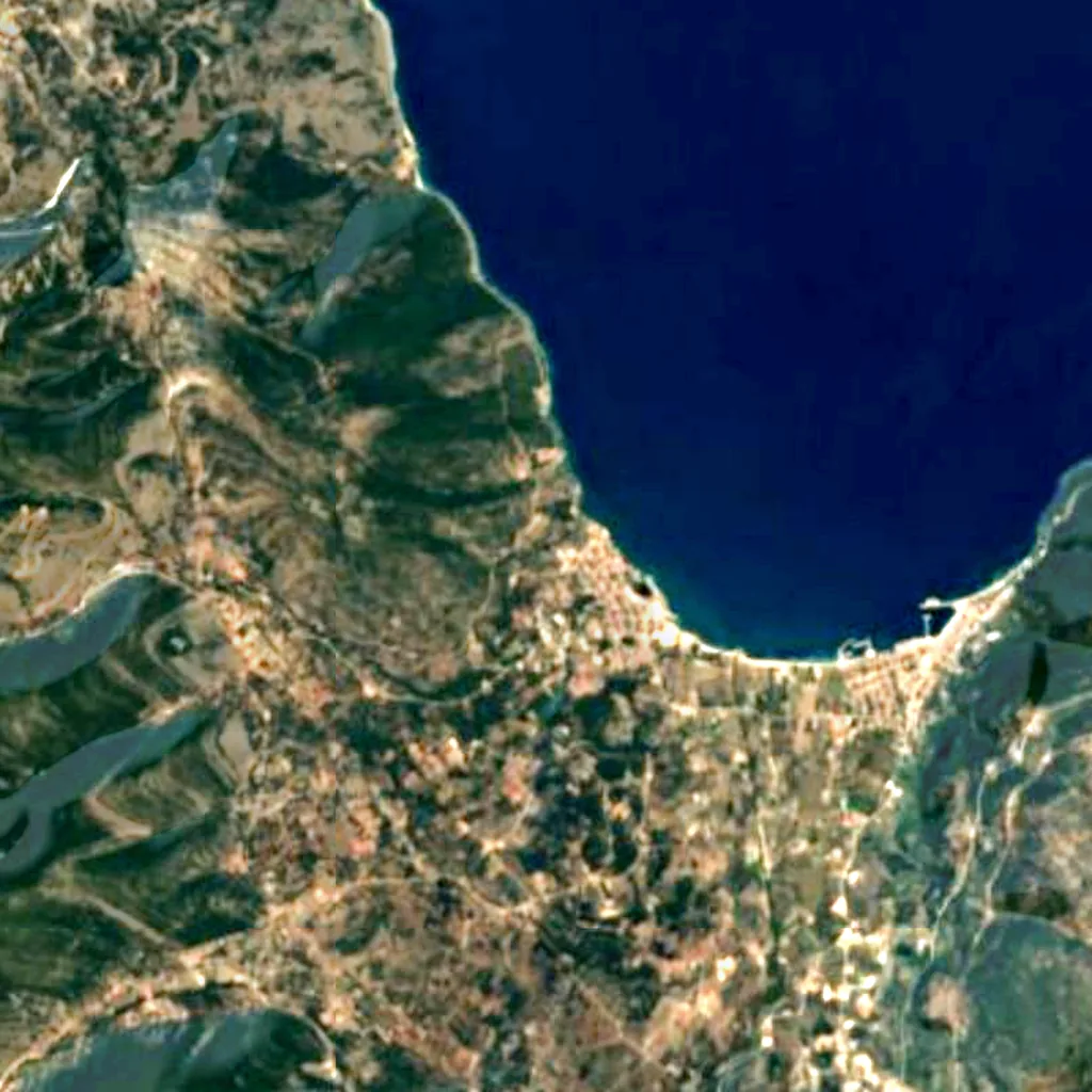 El suelo sobre Melissani Cave (Sentinel-2)