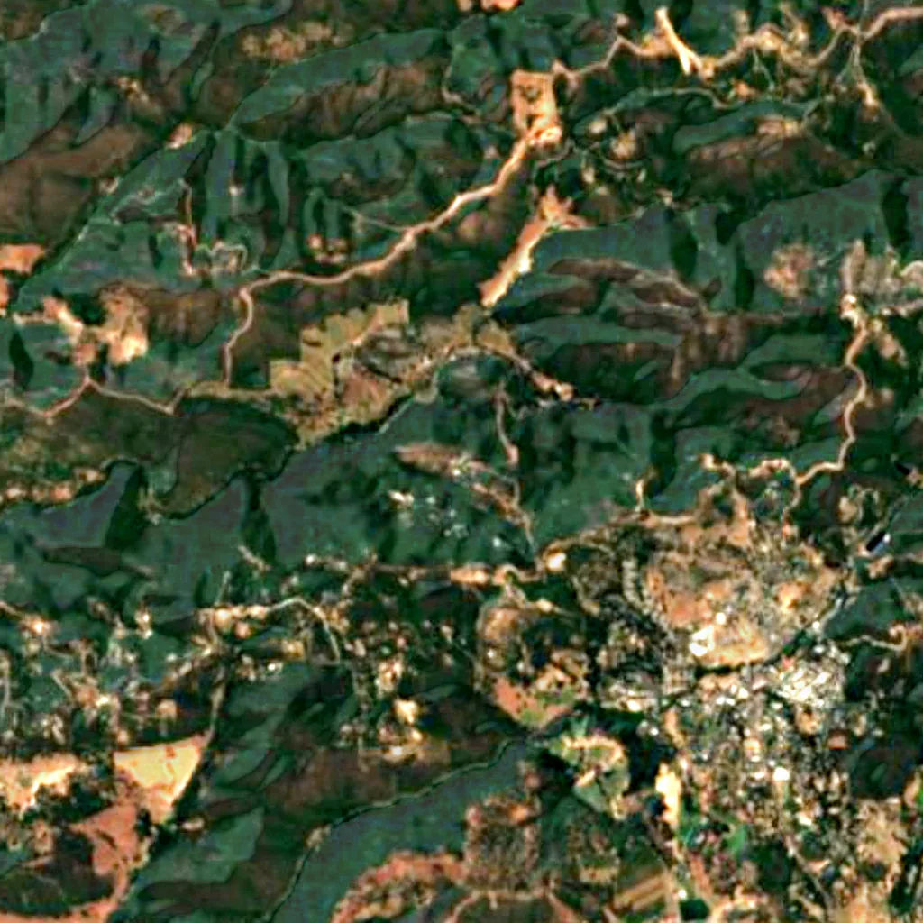 El suelo sobre Cavernas de Mercer (Sentinel-2)