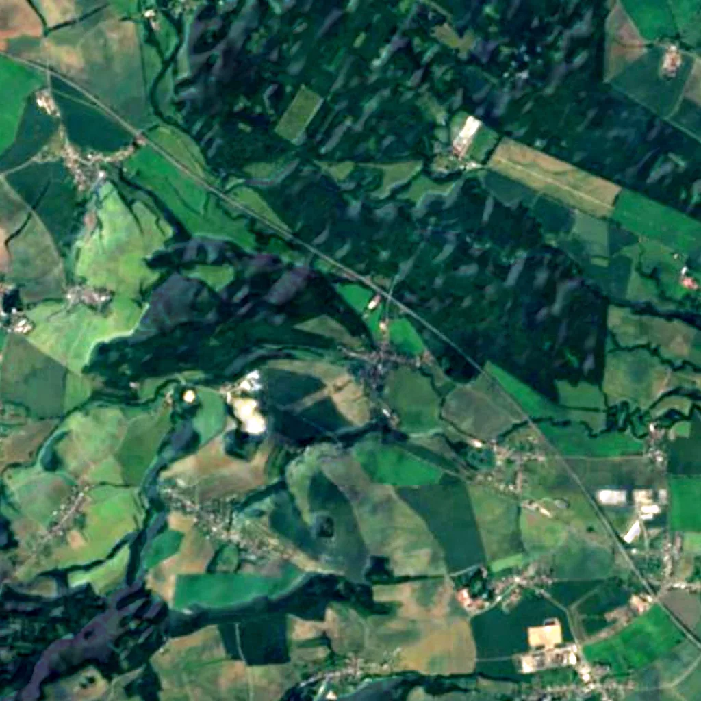 De grond boven Mladeč caves (Sentinel-2)