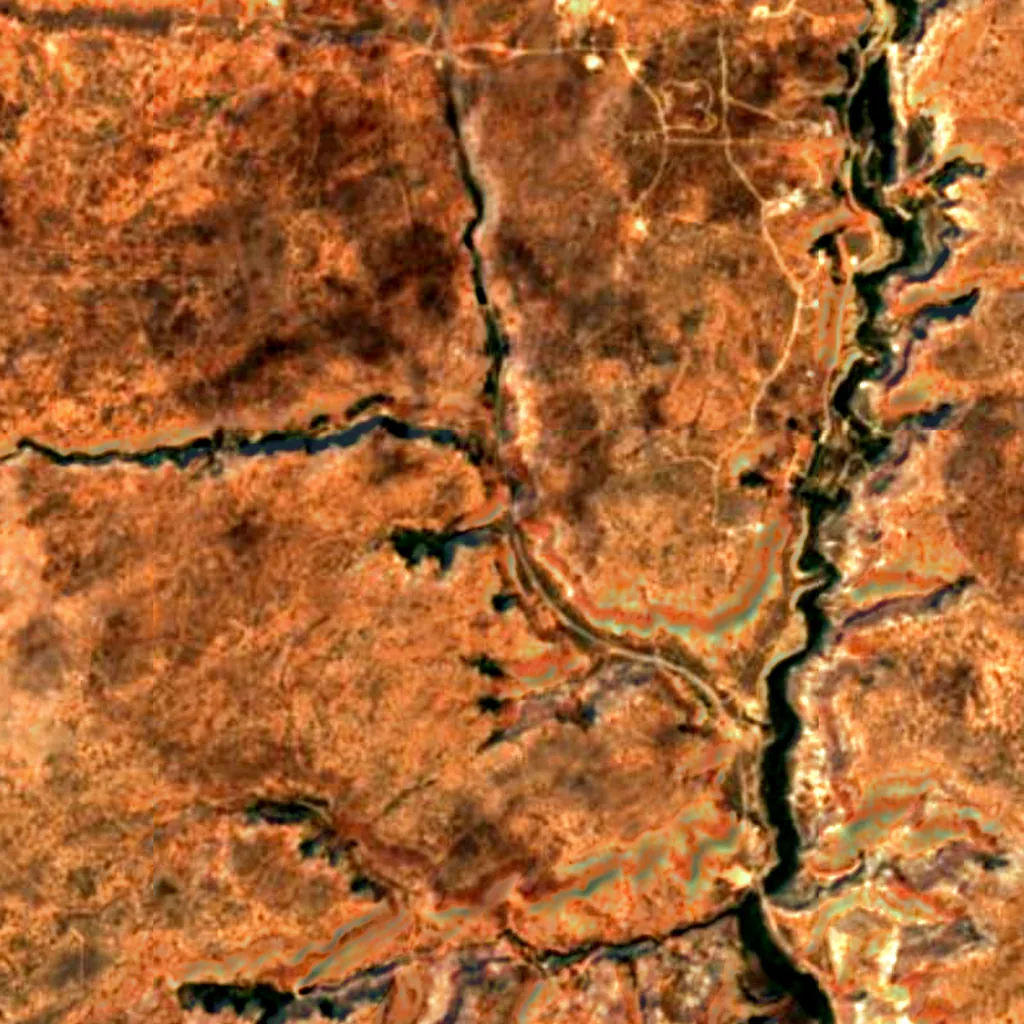 Il terreno sopra Moqui Cave (Sentinel-2)