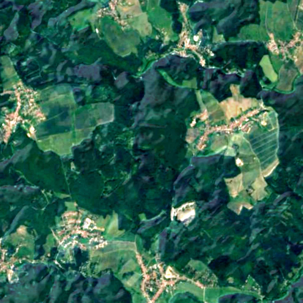 El suelo sobre Karst de Moravia (Sentinel-2)