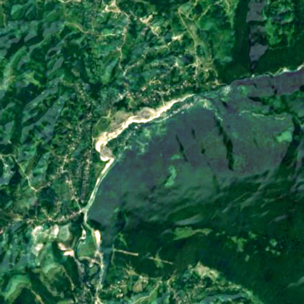 Le sol au-dessus de Motena Cave Natural Monument (Sentinel-2)