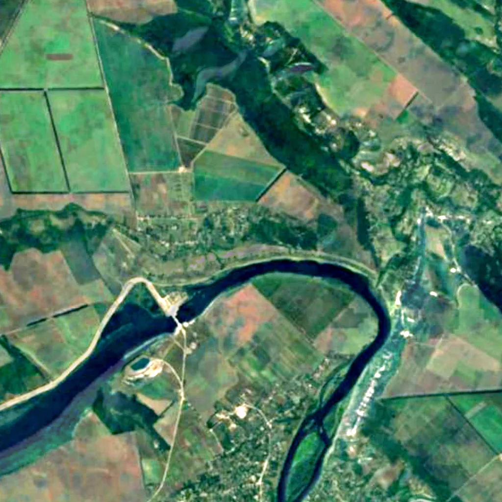 De grond boven Nahoriany caves (Sentinel-2)