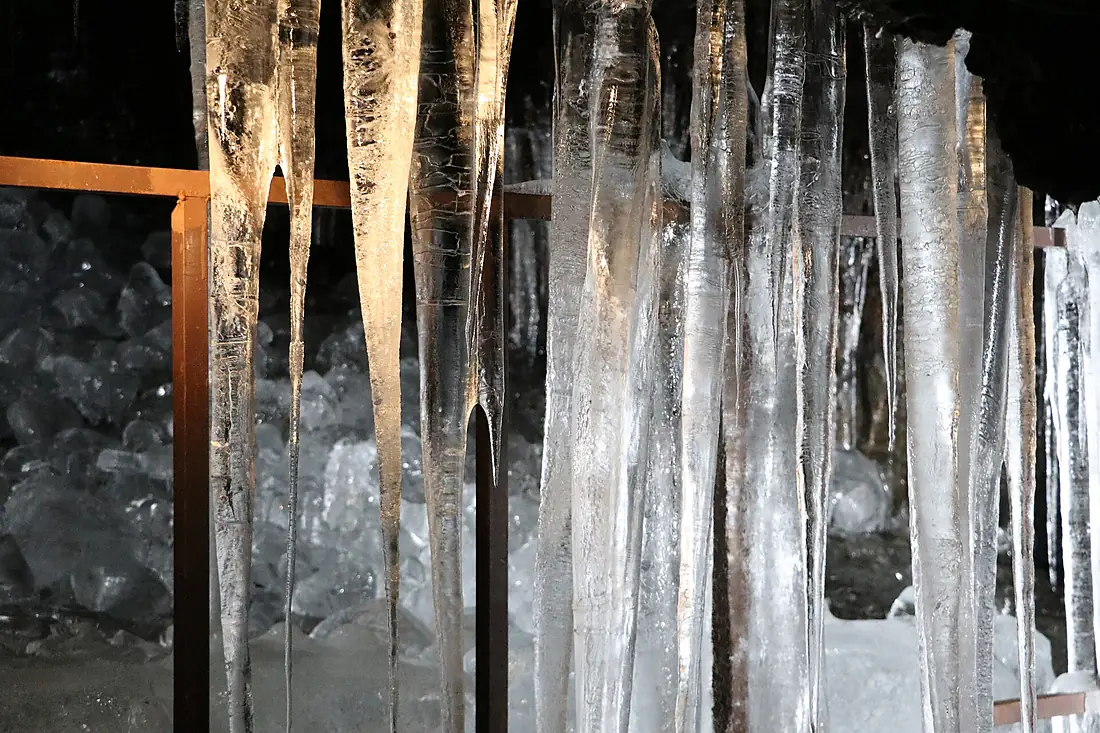 Icicle in Narusawa Ice Cave