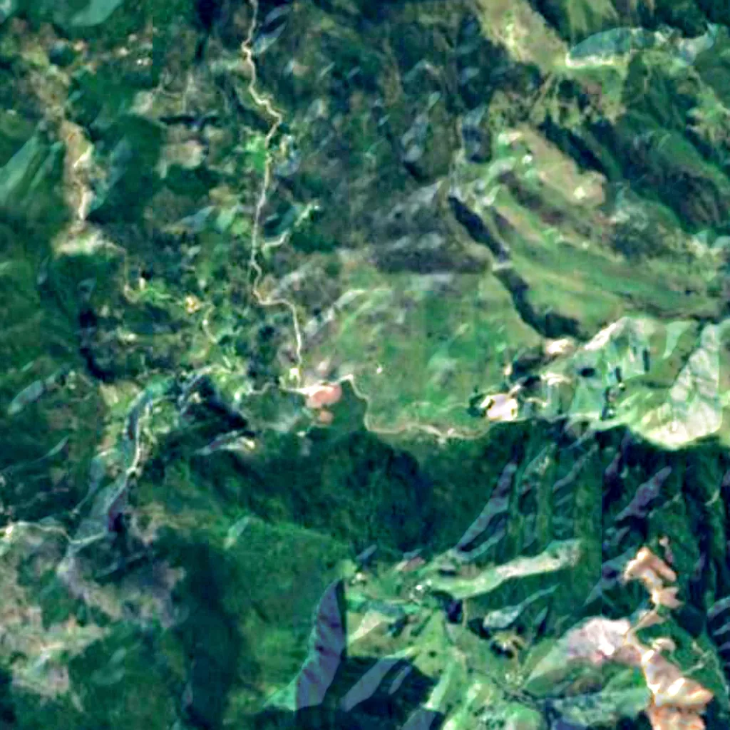 El suelo sobre Ngarua Caves (Sentinel-2)
