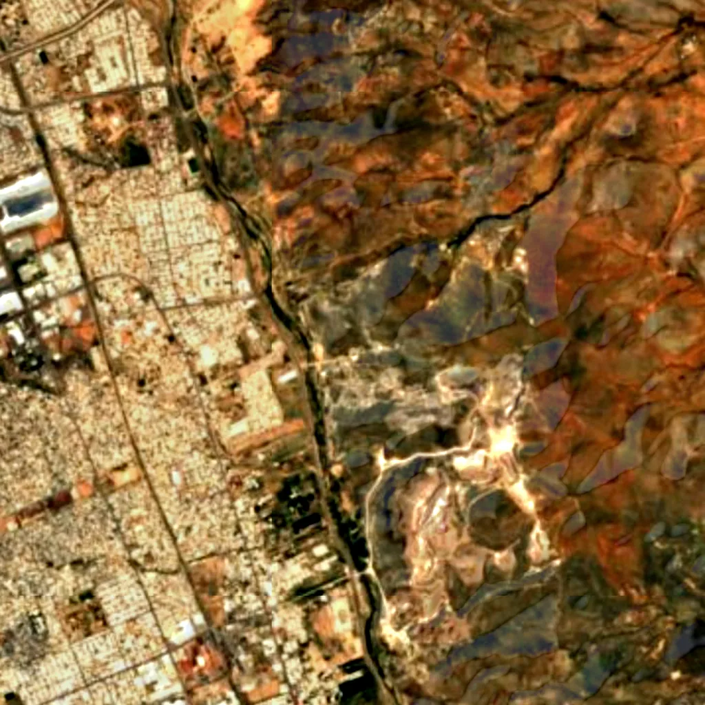 Le sol au-dessus de Nombre de Dios Grottoes (Sentinel-2)