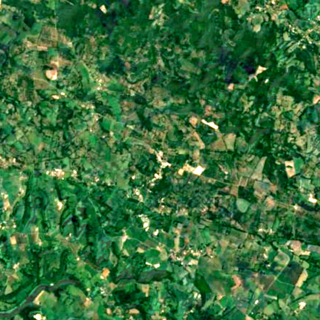 Le sol au-dessus de Gouffre de Padirac (Sentinel-2)