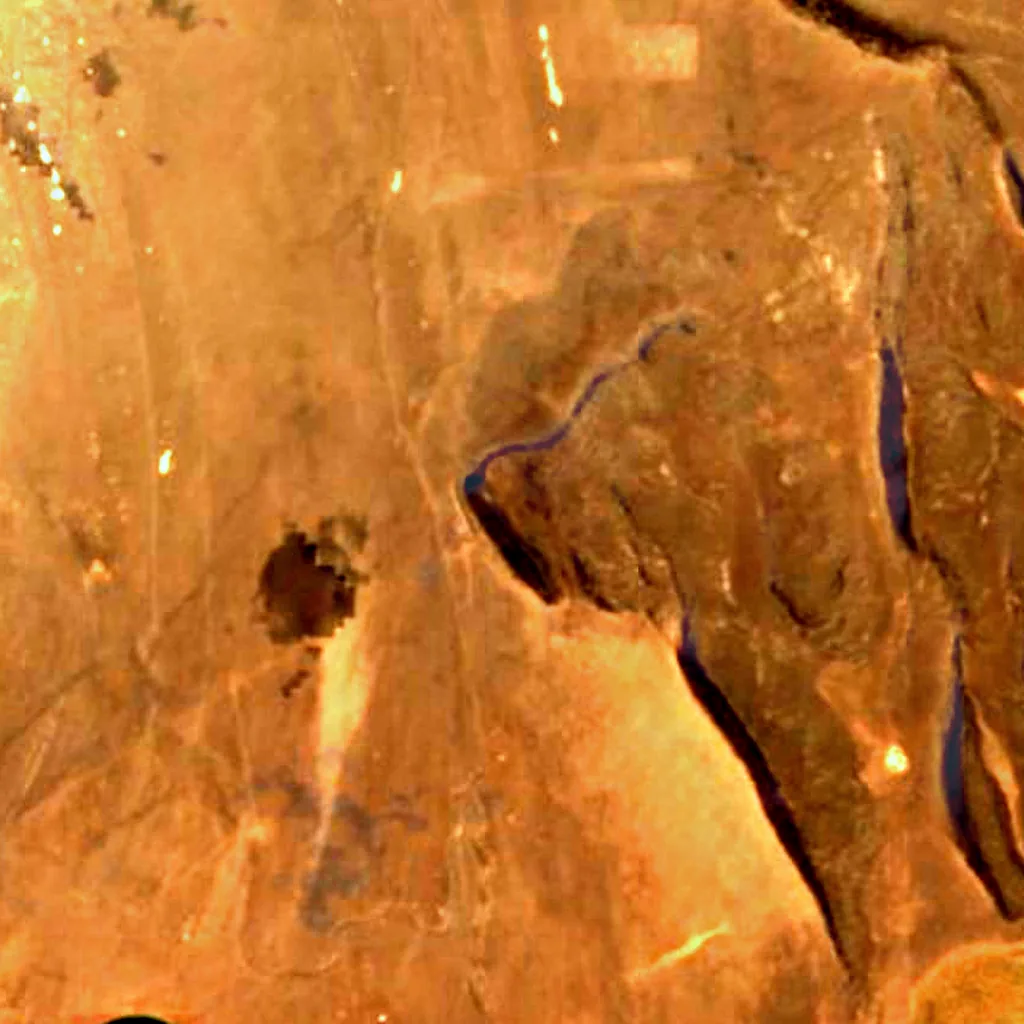 De grond boven Paisley Caves (Sentinel-2)