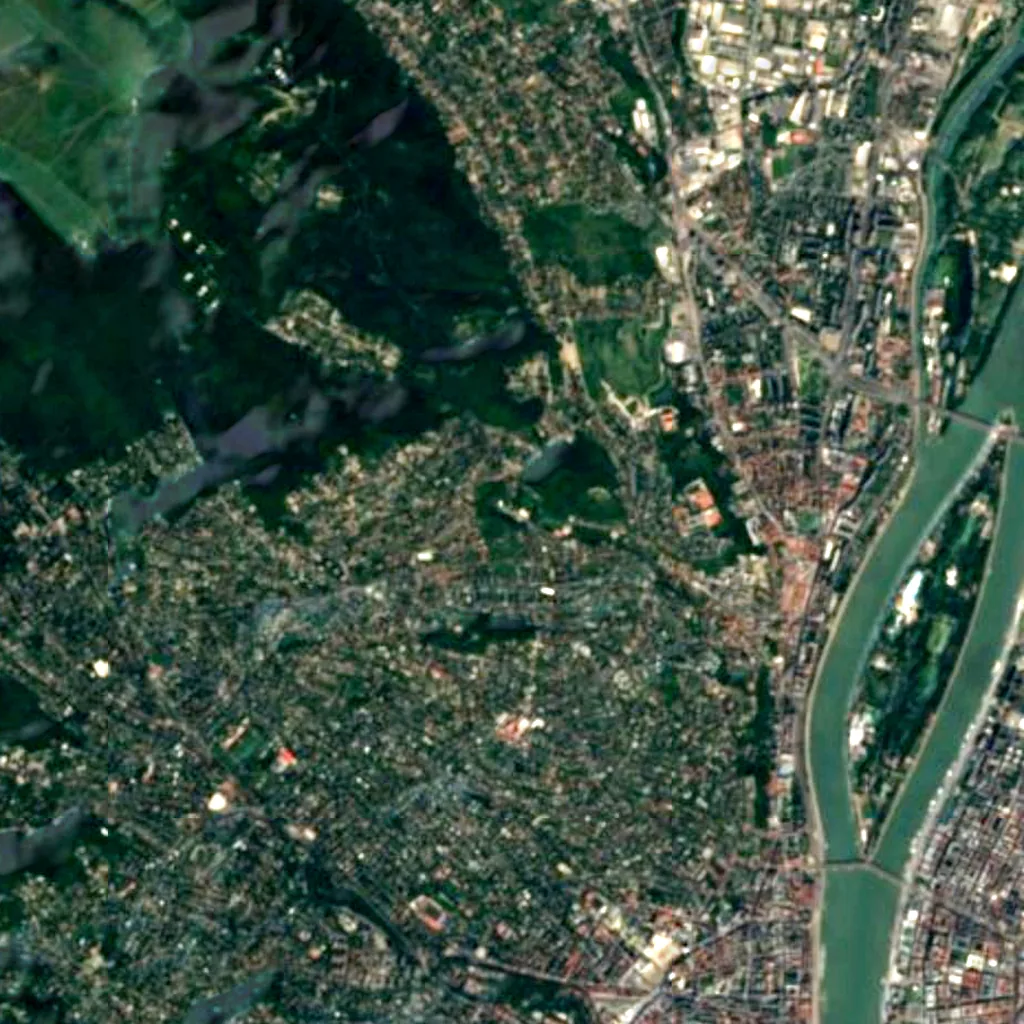 Il terreno sopra Pál-völgy Cave (Sentinel-2)