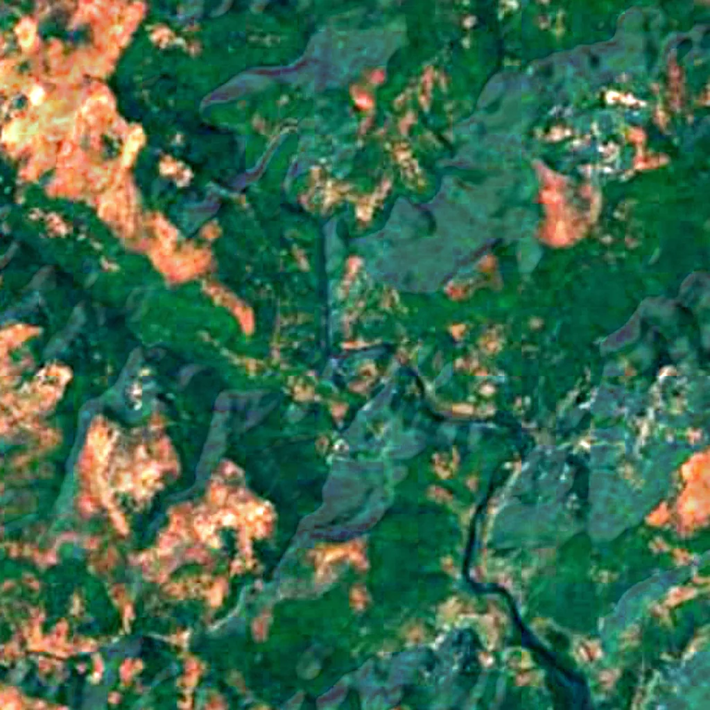 The ground above Panhalakaji Caves (Sentinel-2)