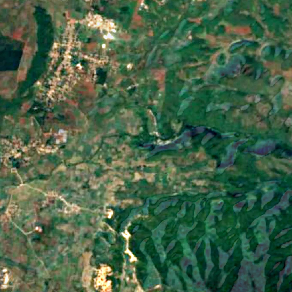 Der Boden über Peik Chin Myaung Cave (Sentinel-2)