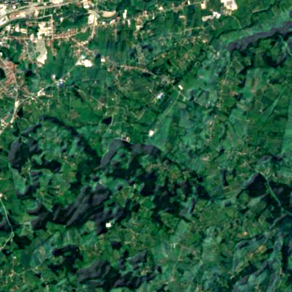 Il terreno sopra Petnica Cave (Sentinel-2)