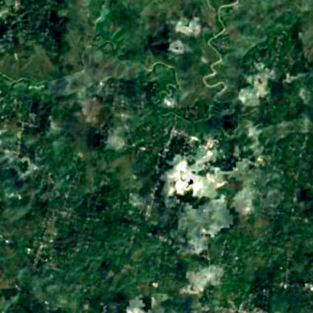 Der Boden über Pindul Cave (Sentinel-2)