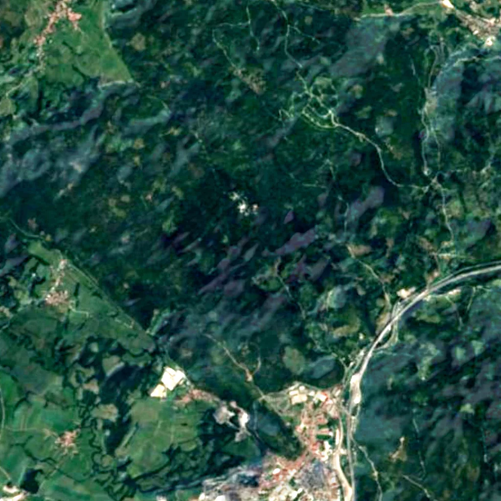 The ground above Pivka Jama (Sentinel-2)