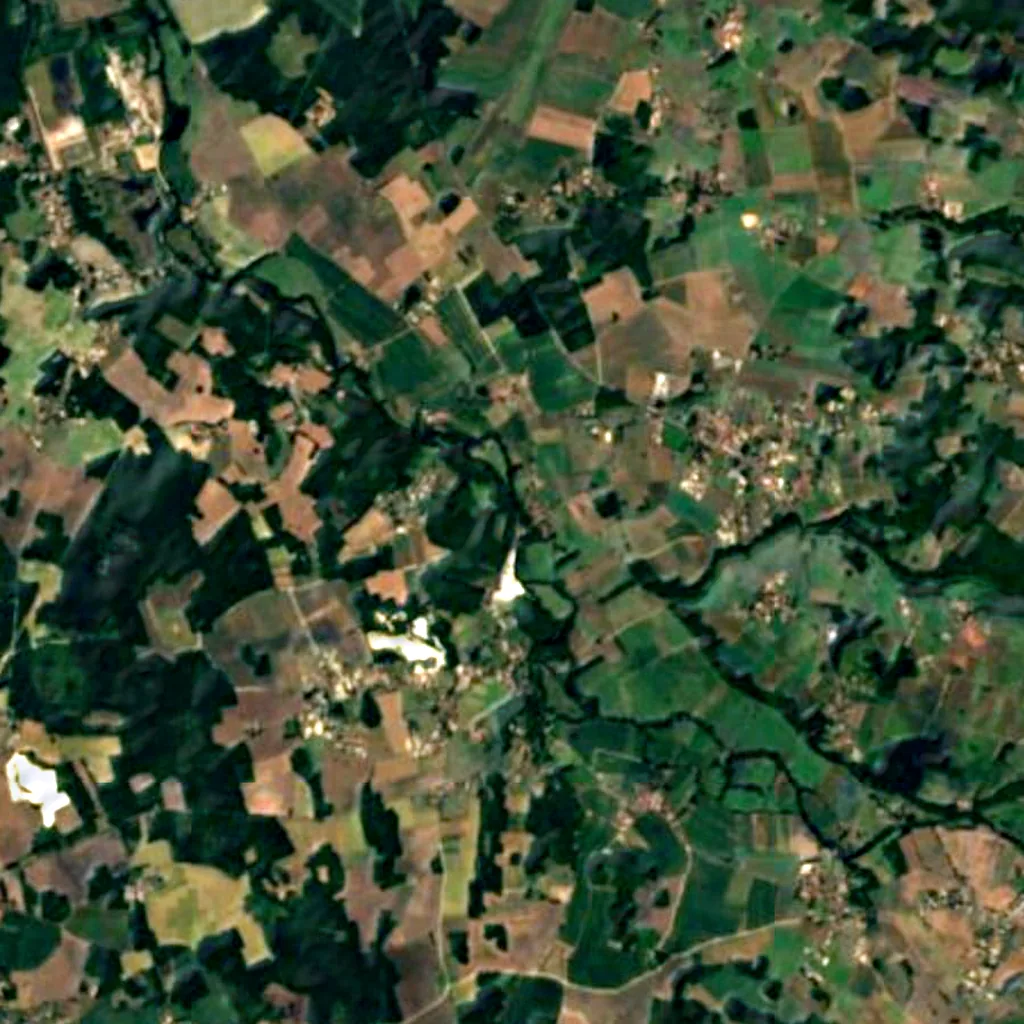 Le sol au-dessus de Grotte du Placard (Sentinel-2)