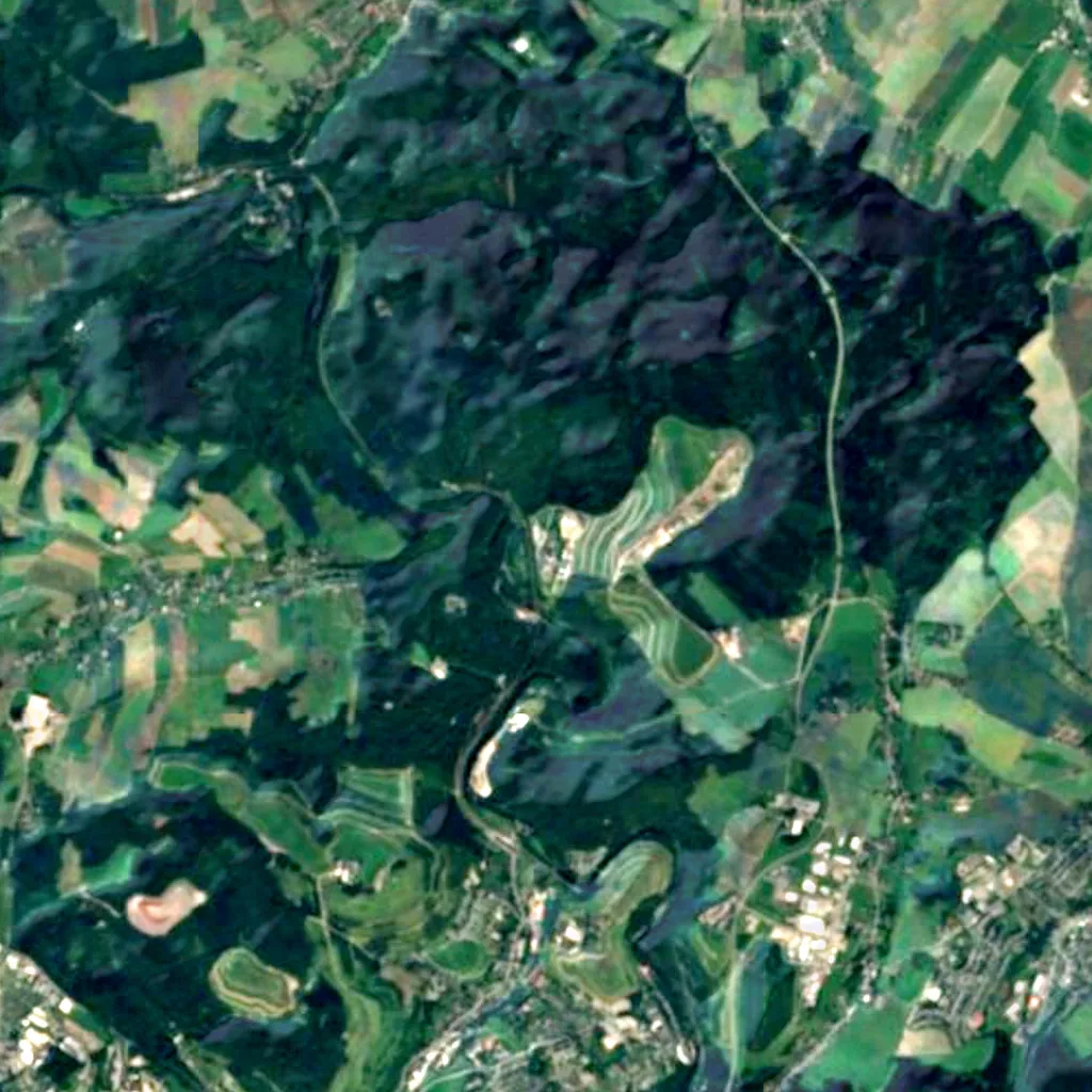 Il terreno sopra Prinzenhöhle (Sentinel-2)