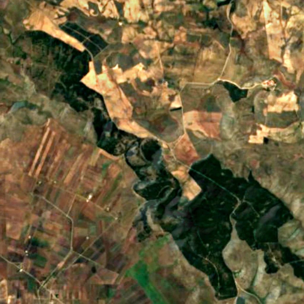 Le sol au-dessus de Pulicchio di Gravina (Sentinel-2)
