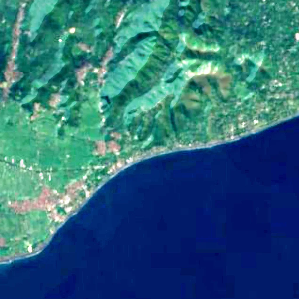 The ground above Pura Goa Lawah (Sentinel-2)