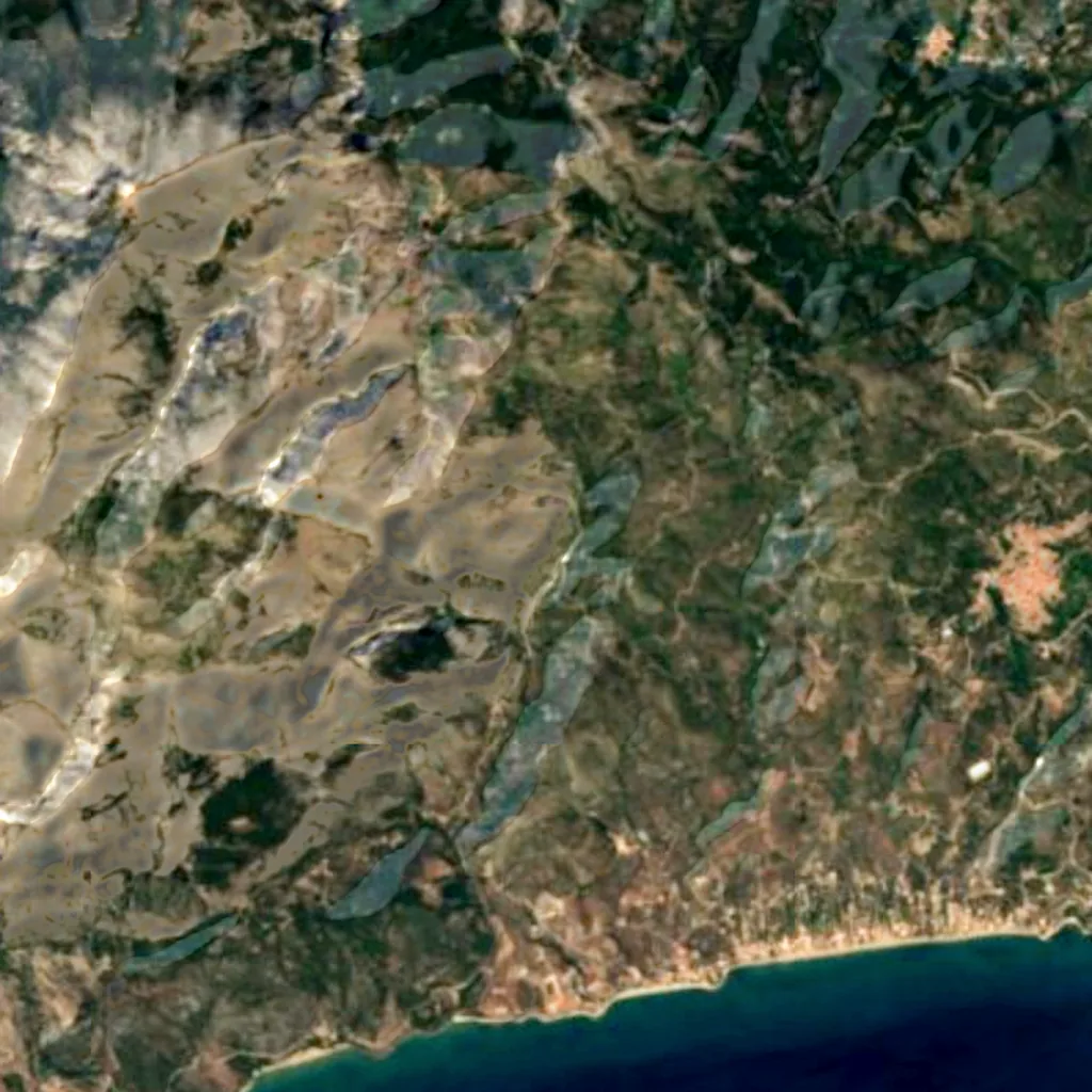 Il terreno sopra Grotta di Pitagora (Sentinel-2)