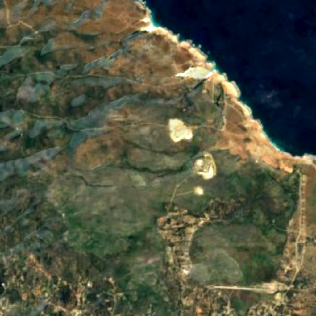 O chão por cima de Quadiriki Caves (Sentinel-2)