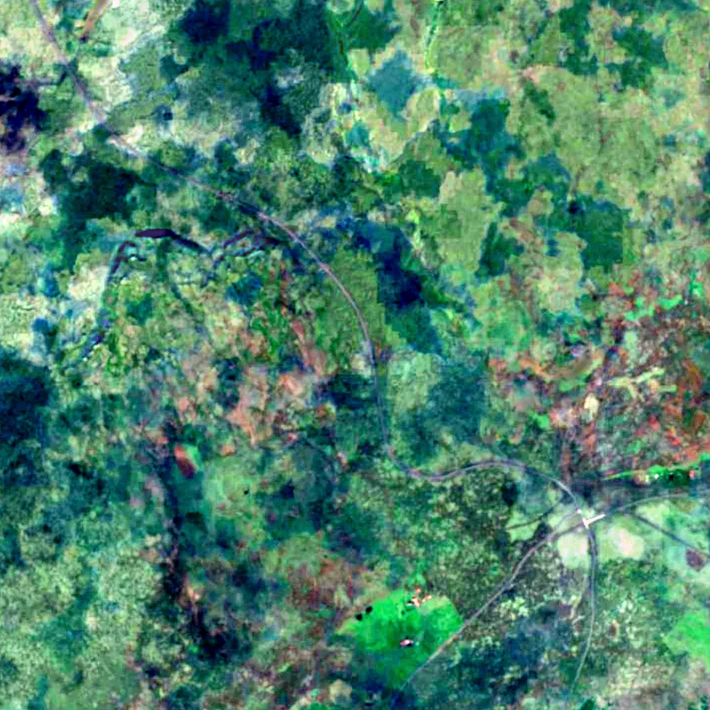 The ground above Raufarhólshellir (Sentinel-2)