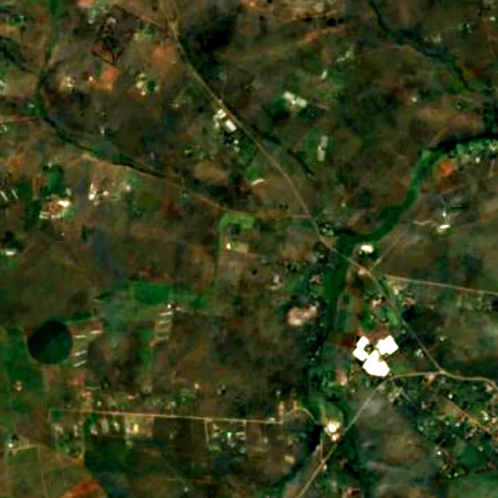 Le sol au-dessus de Grottes de Rising Star (Sentinel-2)
