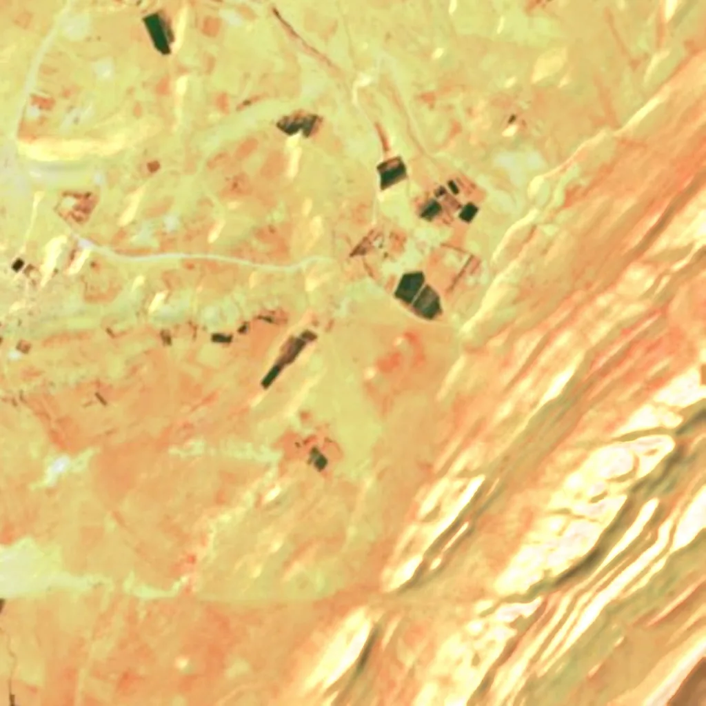 Le sol au-dessus de Gravures rupestres de la région de Djelfa (Sentinel-2)