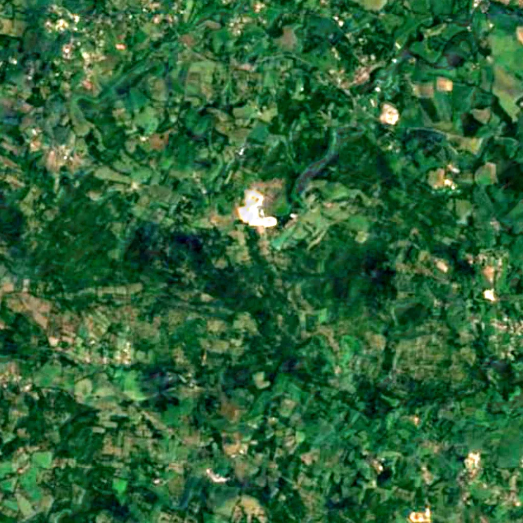 Le sol au-dessus de Grotte de Roucadour (Sentinel-2)