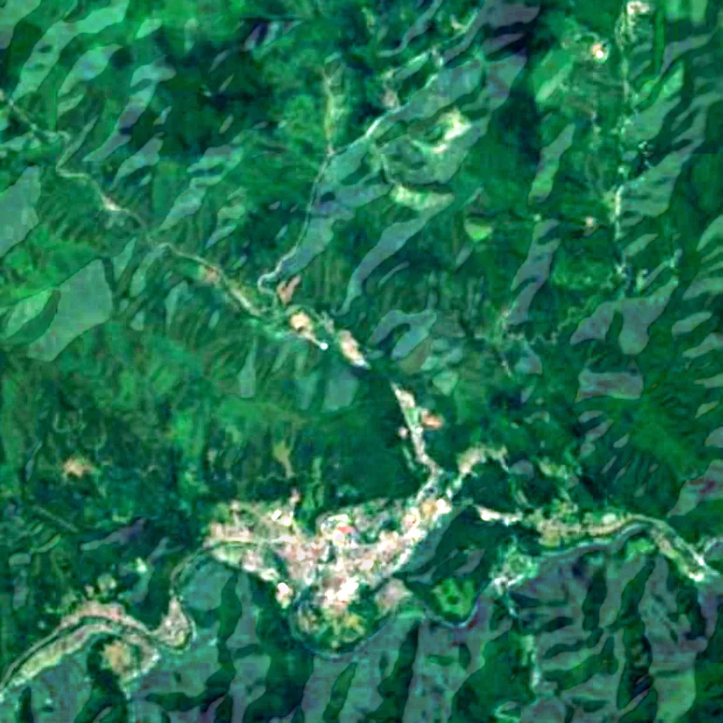Der Boden über Ryusendo-Höhle (Sentinel-2)
