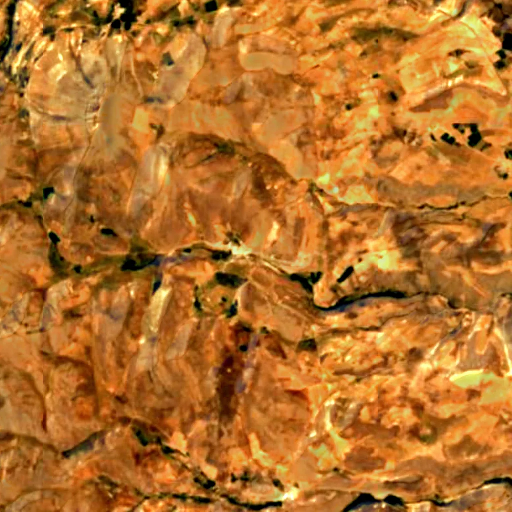 The ground above Saholan Cave (Sentinel-2)
