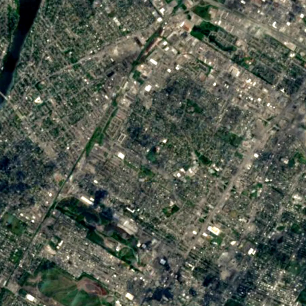De grond boven Saint-Leonard Cavern (Sentinel-2)