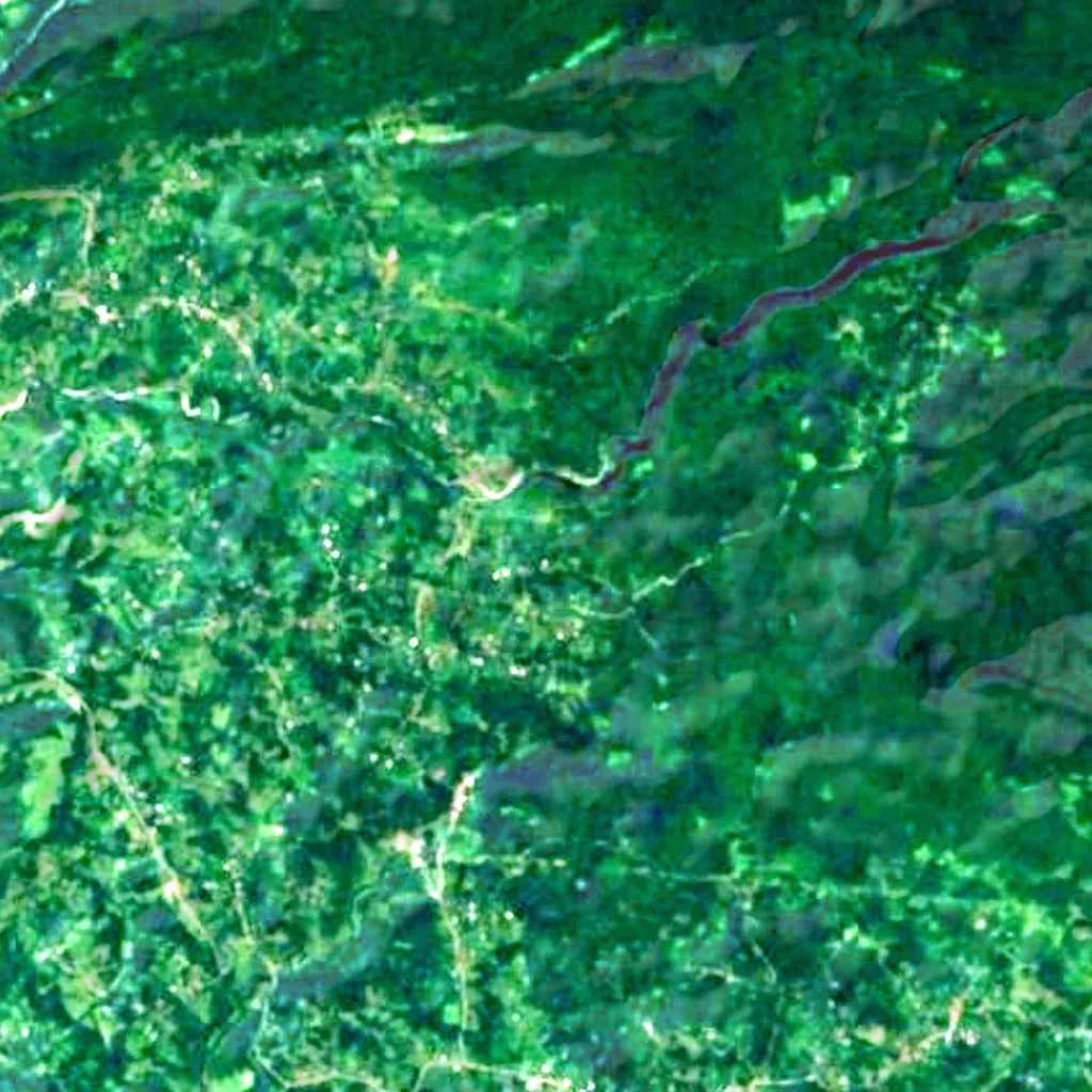 Der Boden über Satsurblia-Höhle (Sentinel-2)