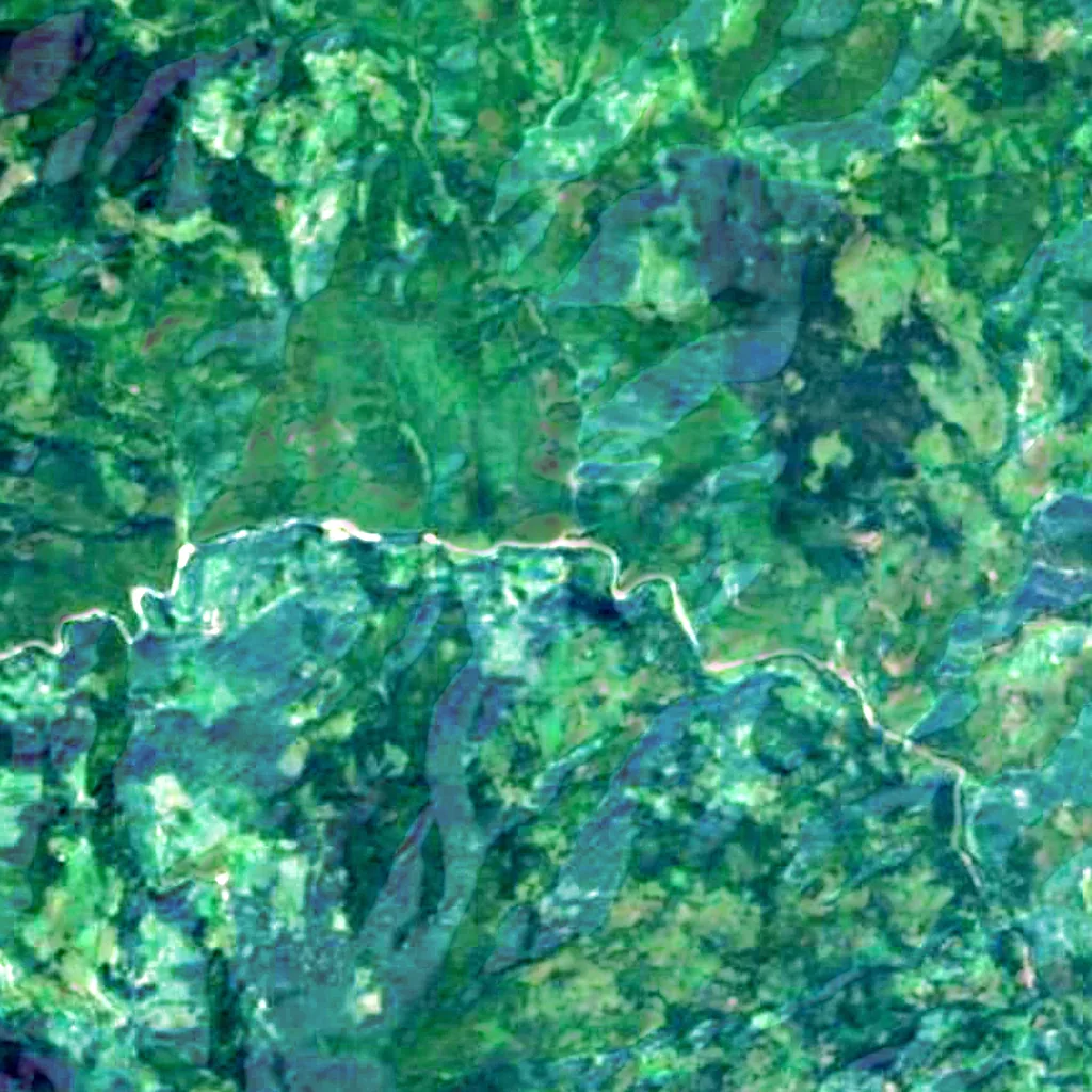The ground above Savina monastery (Sentinel-2)
