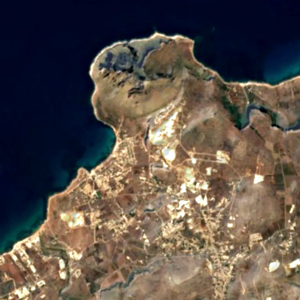 Il terreno sopra Grotte di Scurati (Sentinel-2)
