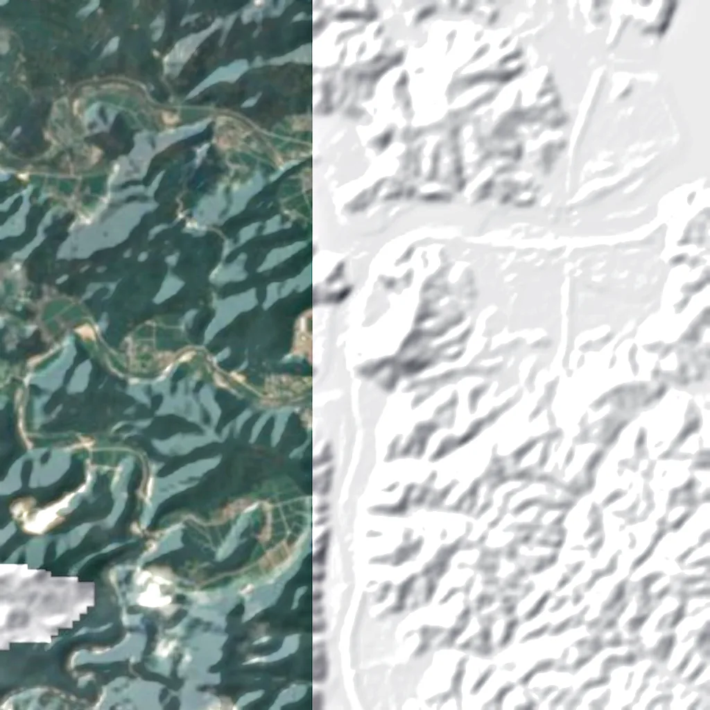 Der Boden über Seongnyugul Cave (Sentinel-2)