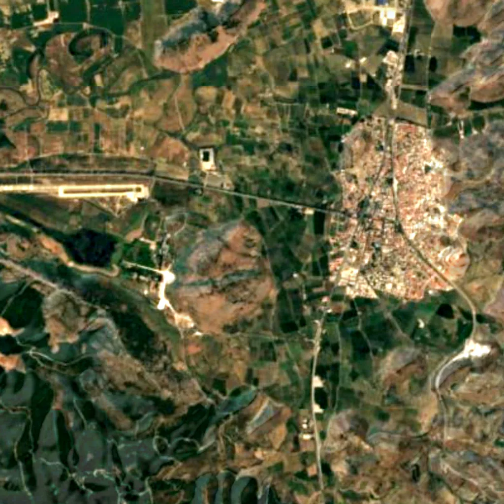 Le sol au-dessus de Nécropole des Sept Dormeurs (Sentinel-2)