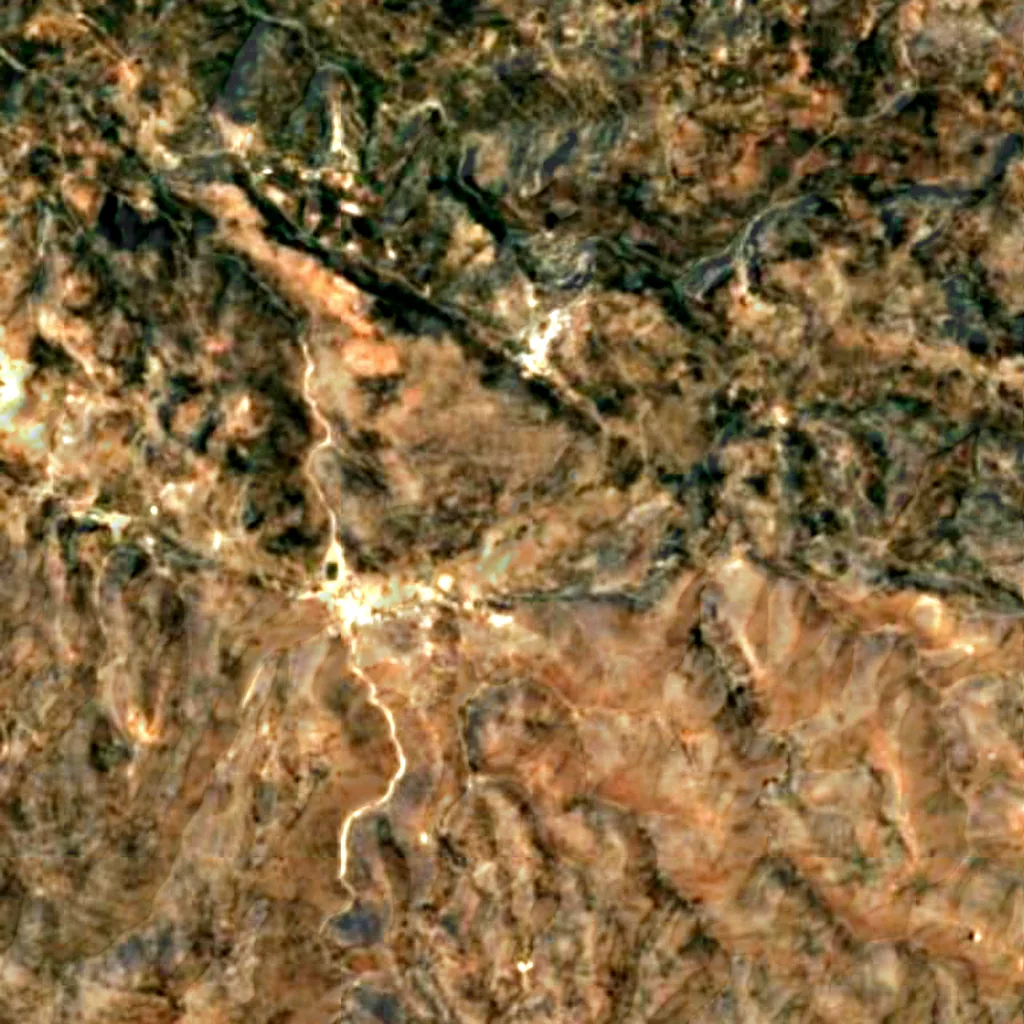 O chão por cima de Caverna de Sfentoni (Sentinel-2)