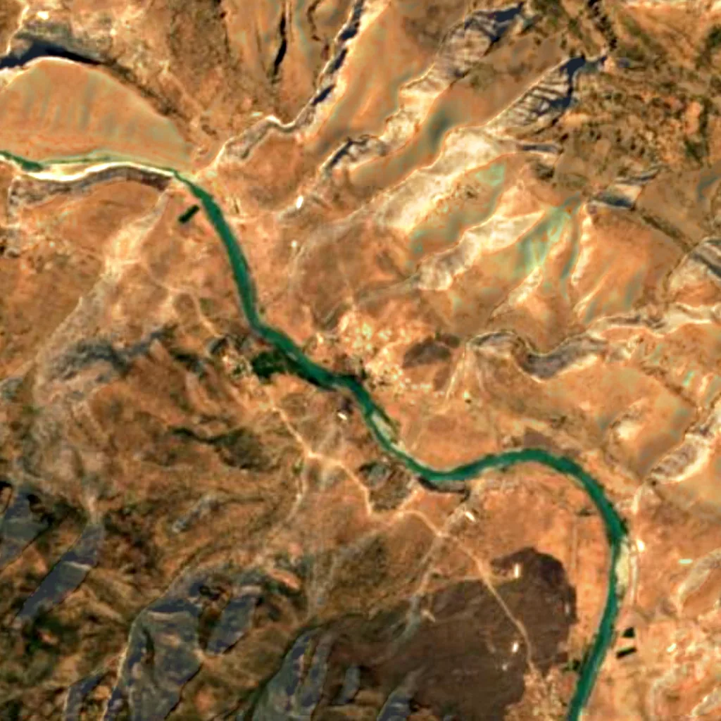 The ground above Shanidar Cave (Sentinel-2)