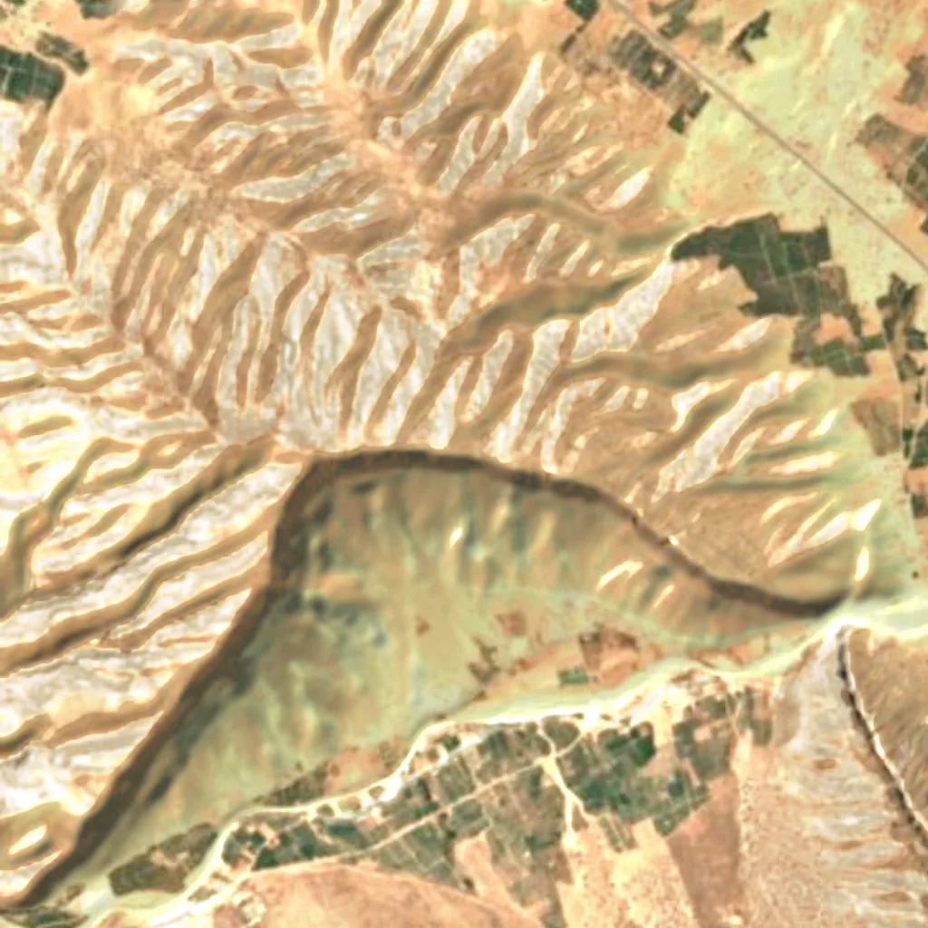 The ground above Shapur Cave (Sentinel-2)