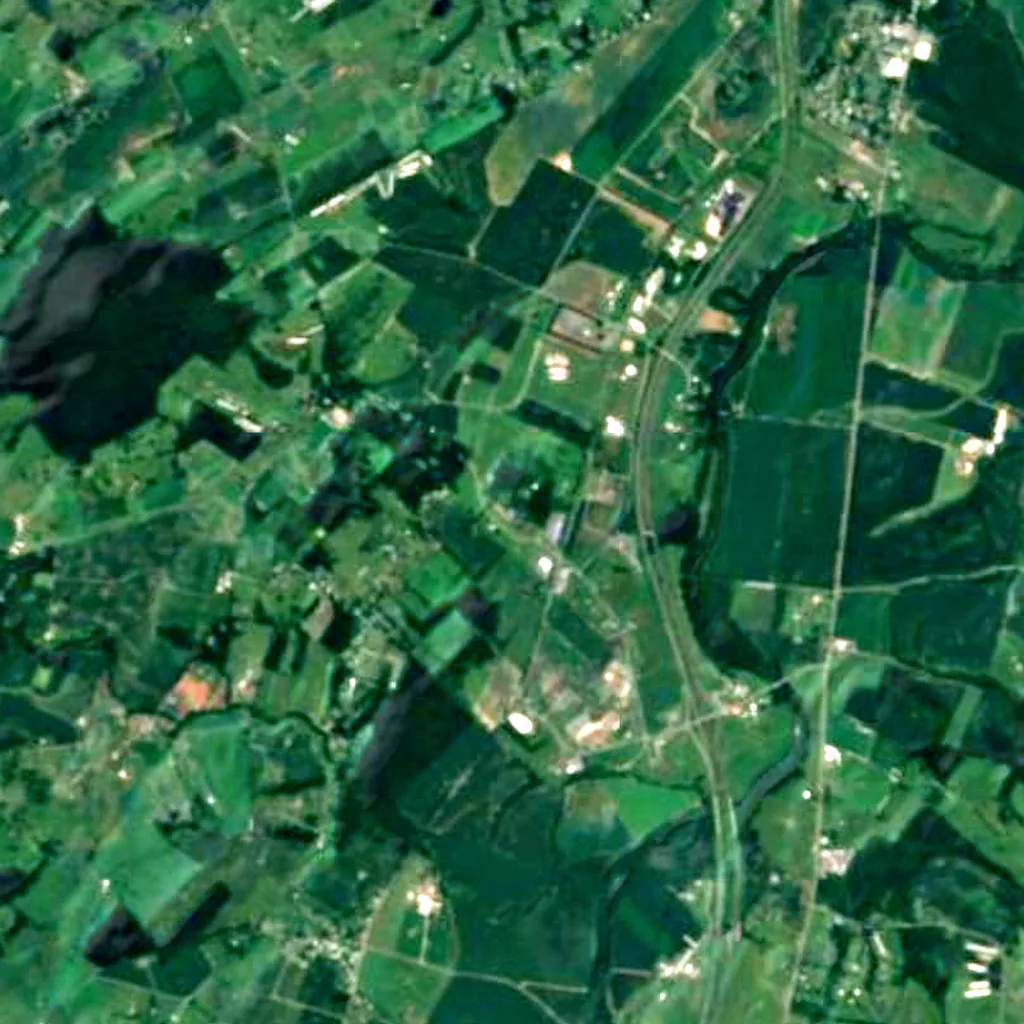 El suelo sobre Shenandoah Caverns (Sentinel-2)