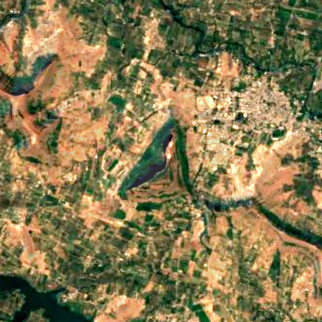 Der Boden über Shivneri-Höhlen (Sentinel-2)