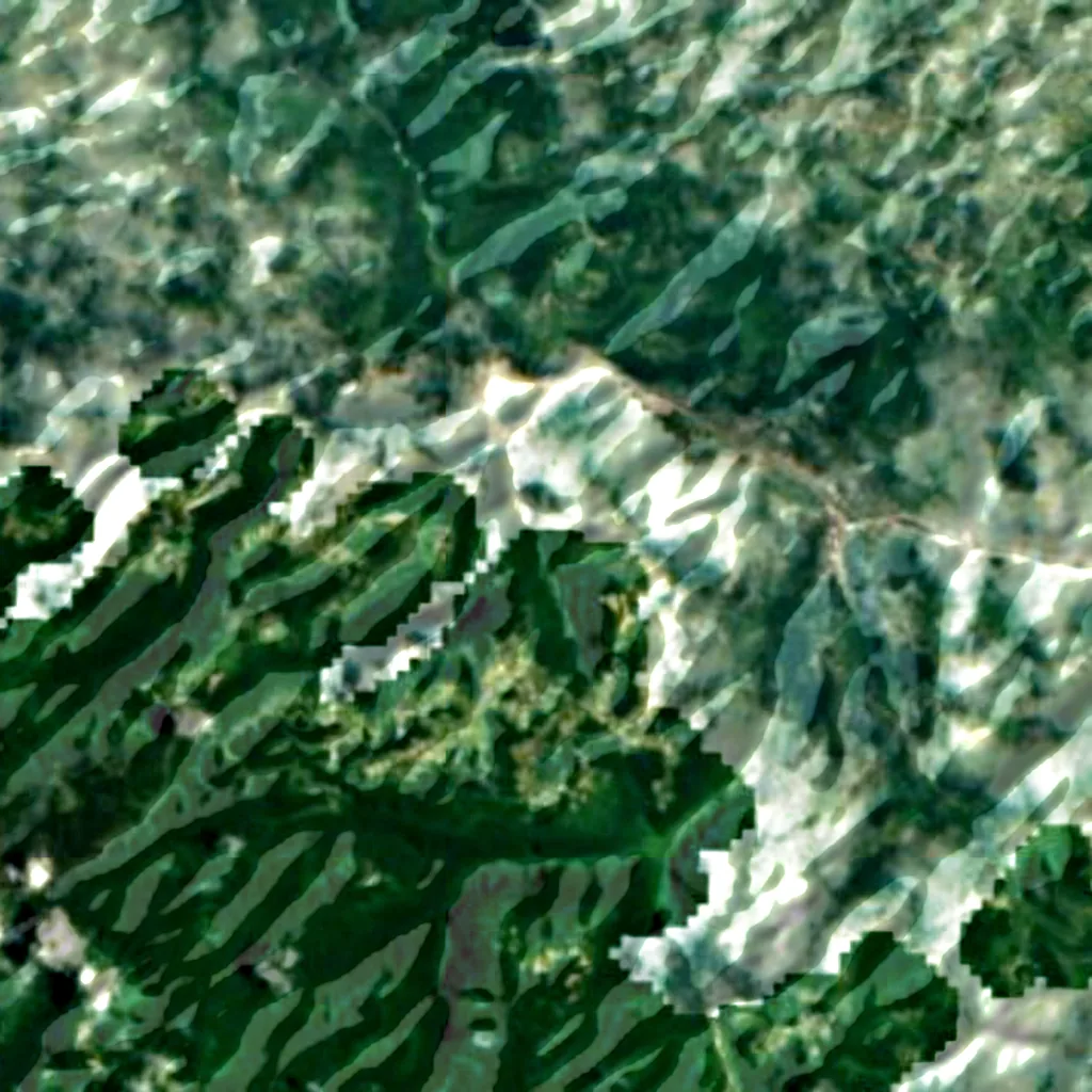 Le sol au-dessus de Shuanghe Dongqun (Sentinel-2)