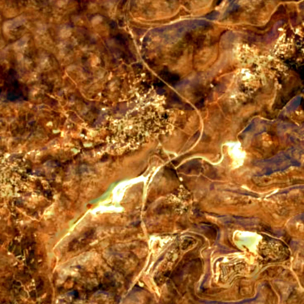 Il terreno sopra Shuqba cave (Sentinel-2)