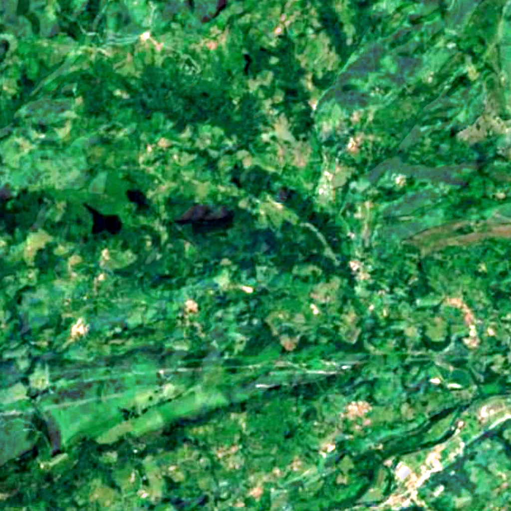 Il terreno sopra Grotta di Sidrón (Sentinel-2)