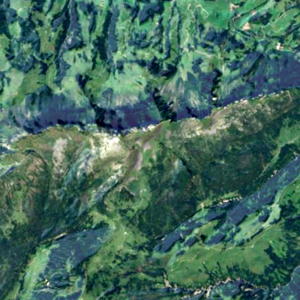 Der Boden über Siebenhengste-Hohgant-Höhle (Sentinel-2)